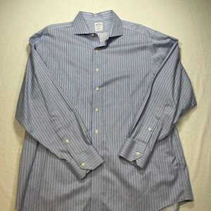 Brooks Brothers Mens Dress Shirt 16.5-35 Regular Fit Striped Long Sleeve